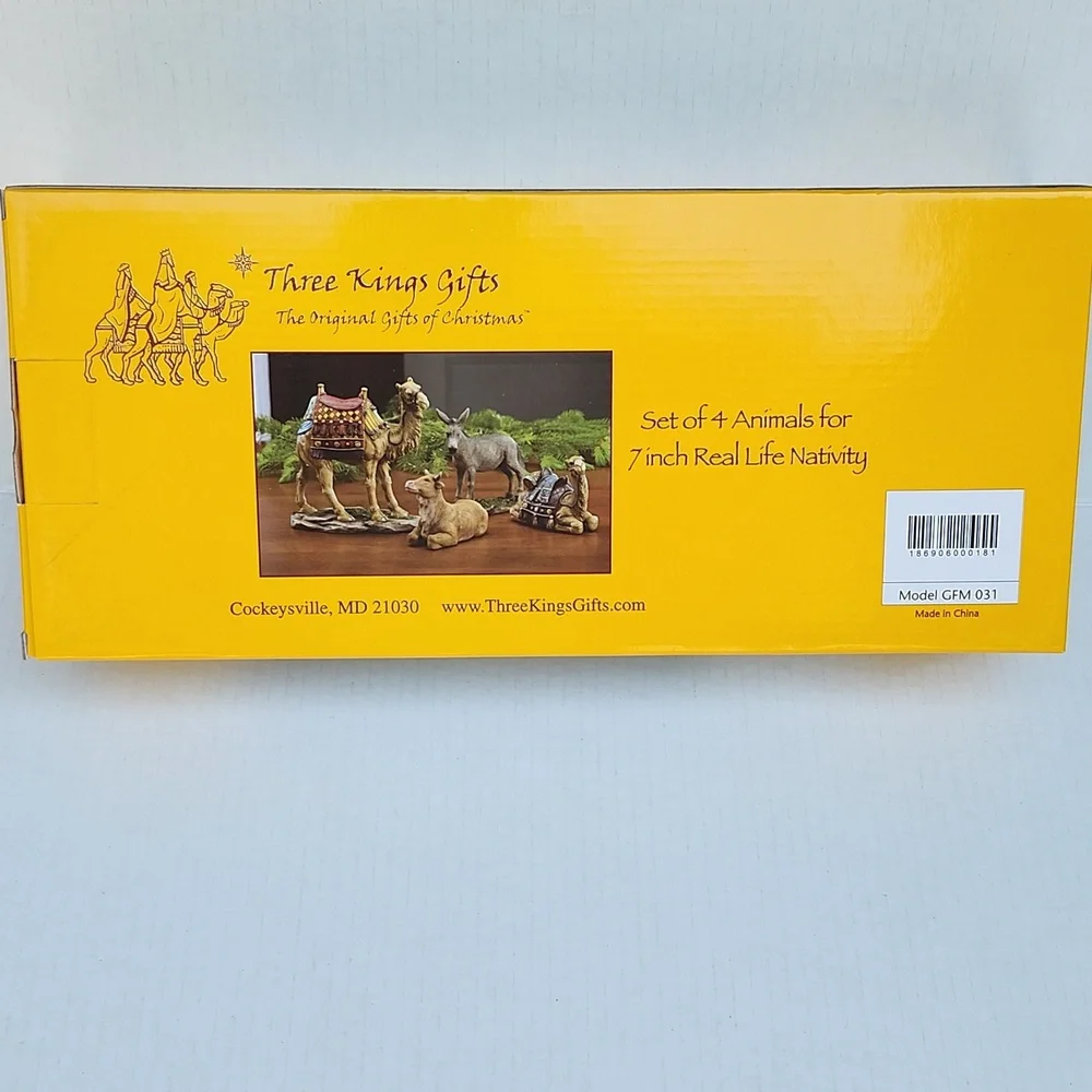 NIB THREE KINGS GIFTS SET OF 4 ANIMALS FOR THE 7" REAL LIFE NATIVITY - Picture 11 of 14
